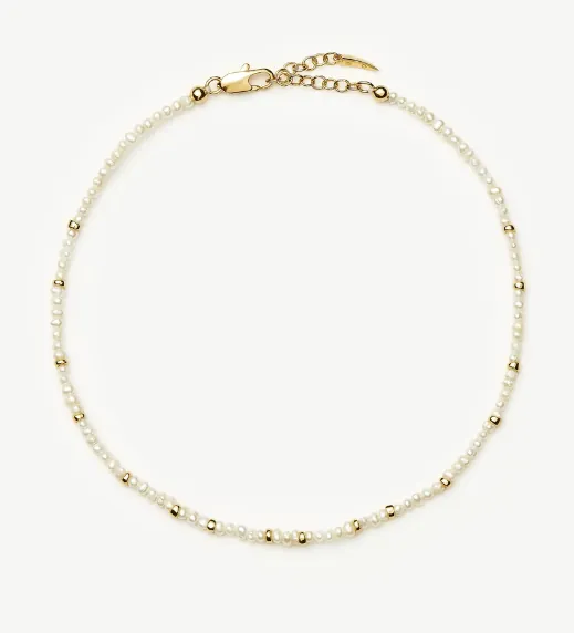 Micro Pearl Beaded Anklet